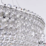 Подвесная люстра светодиодная с пультом APL LED Sicilia SH501.0.50.B.LED-DIM.Ni (220V, хрусталь, на тросе, круглые)
