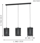 Подвесной светильник Eglo Cremella 99347 (220V, на проводе)