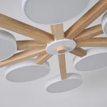 Потолочная люстра Wi-Fi на штанге Turna L10 White By ImperiumLoft Turna-B01 (LED, 220V, голосовое управление, умный дом - Алиса)