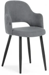 Стул Гутрид прошивка ромбы сзади серый / черный 502726 Woodville