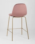 Стул полубарный Stool Group Валенсия велюр розовый золотые ножки УТ000004429