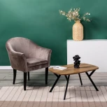 Стол журнальный R-Home Flora Q Шерман коньяк