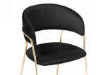 Стул на металлокаркасе kamelia black / gold