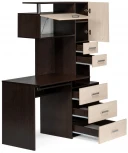 Стол компьютерный Woodville Джаз-17 левый венге / дуб молочный 318948