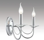 Бра Lumion Incanto 8034/2W металл/стекло, хром/прозрачный E14 2*40W 220V (подсвечник, свеча)