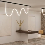 Трековый светильник с гибким неоном для низковольтного шинопровода FLUM Novotech Ramo 359140 KONST IP20 LED 4000K 25W 48V 2500Лм