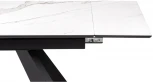 Керамический стол Woodville Ливи 140х80х78 белый мрамор / черный 532400
