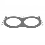 Рамка для двух встраиваемых светильников Lightstar Intero, овал, серый