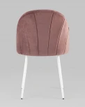 Стул велюр пыльно-розовый белые ножки Stool Group УТ000025582