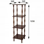 Этажерка П 8 средне-коричневый от фабрики Mebelik