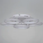 Потолочная люстра на штанге светодиодная с пультом и ночным режимом и RGB Reluce 06333-0.3-5+1A WH (RGB, Умный дом)