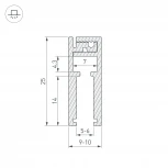 Профиль KLUS-GLASS-56-2000 ANOD (Алюминий) 019193 Arlight
