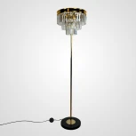 Торшер Rh 1920S Odeon Clear Glass Floor Lamp Gold Imperiumloft 241415-22 (241415-22) (220V, подвески, выключатель)