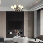 Подвесная люстра Arte Milano Florentia-2237 302237/8 Bk/Gd (220V, на цепи)