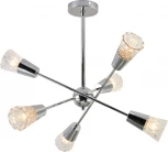 Потолочная люстра на штанге Escada Mirth 541/6 6х40Вт Е14, металл/стекло, хром