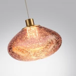 Подвесной светильник Odeon Light Mela 7043/4L бордовый/бронз/металл/стекло LED 4W 3000K 220V (на проводе, круглые)