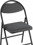 Стул складной Hagen велюр тёмно-серый каркас черный УТ000036893
