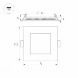 Встраиваемый точечный светильник Arlight DL 020133 (LED, 220V, IP40)