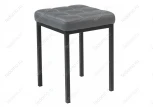 Табурет Woodville Байя кожзам темно-серый / черный матовый 424170