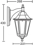 Уличный настенный фонарь Oasis Light PETERSBURG M 79802M/04 W (220V, фонарь, IP44)