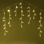 Гирлянда Бахрома с колпачком 3,1 x 0,5 м шампань, 120 LED, провод прозрачный  ПВХ, IP65 Laitcom PIL120CAP-10-2CH