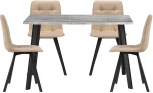 Обеденная группа Notta Эделин бежевый / бетон / черный матовый 523446