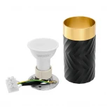 Точечный светильник накладной Wolta WSL-GU10/09BG под лампу GU10 Черный / Золотой LINEA