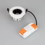 Светильник встраиваемый LED MS-FORECAST-BUILT-TURN-R82-8W Warm3000 (WH-WH, 32 deg, 230V) (Arlight, IP20 Металл, 5 лет) 037187