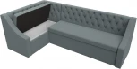 Диван кухонный угловой Мерлин левый угол (Серый/Рогожка) Лига Диванов арт.122514L