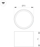 Накладной точечный светильник SP-BISCOTTO-R90-8W Warm3300-MIX (WH-GD, 80 deg, 230V) (Arlight, IP54 Металл, 5 лет) 054912