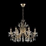 Подвесная люстра Odeon Light Versia 4977/6 (220V, хрусталь, подвески, на цепи, подсвечник, свеча)