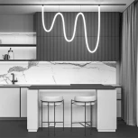 Трековый подвесной светильник с гибким неоном гибкий 48V Tau Exility 4000K 100Вт 360° LED (магнитный) Maytoni Technical TR101-2-100W4K-B