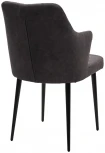 Стул HERMAN Kashemir 980 Темный серо-коричневый, велюр / черный каркас M-City 461MC05031
