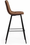 Стул барный CHILLY (mod.7095б) (Ткань,Металл /Коричневый,Черный)