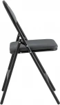 Стул складной Hagen велюр тёмно-серый каркас черный УТ000036893
