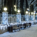 Светодиодная гирлянда ARD-EDGE-CLASSIC-2400x600-CLEAR-88LED-PULSE White (230V, 6W) (IP65)