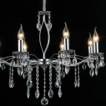 Подвесная люстра ILLUMICO IL0266-8PSQ-24 CR CASTOR (220V, на цепи, подсвечник, свеча)