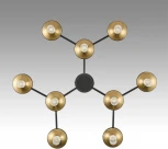 Потолочная люстра на штанге Lumion Tamaresa 8112/18 черный/бронза/прозрачный, металл/стекло G9 18*30W 220V