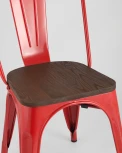 Стул Stool Group TOLIX WOOD красный глянцевый УТ000001188