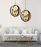 Подвесная люстра Lumina Deco Vigatto LDP 1224-8 BK+MD