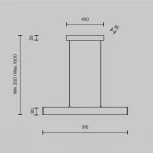 Подвесной линейный светильник Step 4000K 1x23Вт 120° LED Maytoni Technical P010PL-L23B4K (220V, на тросе)