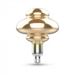 Лампочка светодиодная филаментная желтая колба E27 8 Вт 2400K теплое белое свечение Gauss Vintage Filament Flexible 162802008