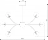 Потолочная люстра на штанге Eurosvet Astro 30179 хром (220V, шарики)