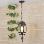 Уличный светильник подвесной Elektrostandard Farola GL 1001H черное золото