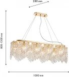 Подвесная люстра хрустальная Favourite Diadem 4724-10P (220V, на тросе)