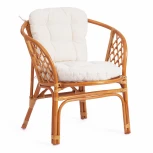 Комплект для отдыха "BAHAMA" (диван + 2 кресла + стол со стеклом ) /с подушками/ Honey (мед)