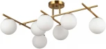 Потолочная люстра на штангек Evoluce SLE1195-302-07 SLE1195 Латунь/Белый E14 7*40W