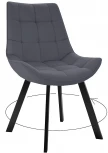 Стул DikLine 263 поворотный, B28 ANTRACITE, ножки черные