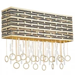 Настенный светильник Lucia Tucci Perso W4930.3 gold&black (220V, подвески, кольцо, плетеные)