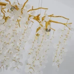 Подвесная люстра Favourite Parra 4161-6P (220V, хрусталь, на тросе, лепестки, ветки)